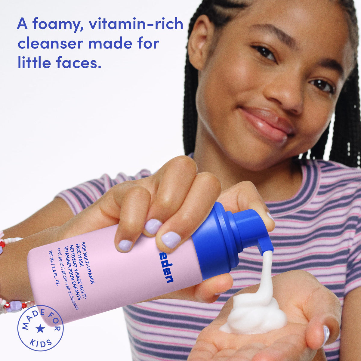 Evereden Kids Multi-Vitamin Face Wash, Dermatologist-Tested, Vegan, Melon