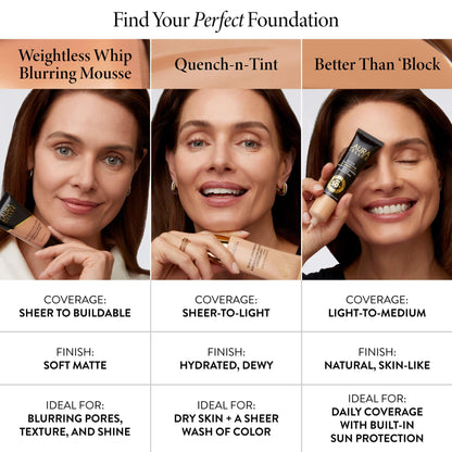 LAURA GELLER Weightless Whip Mousse Foundation, Buildable- Fair