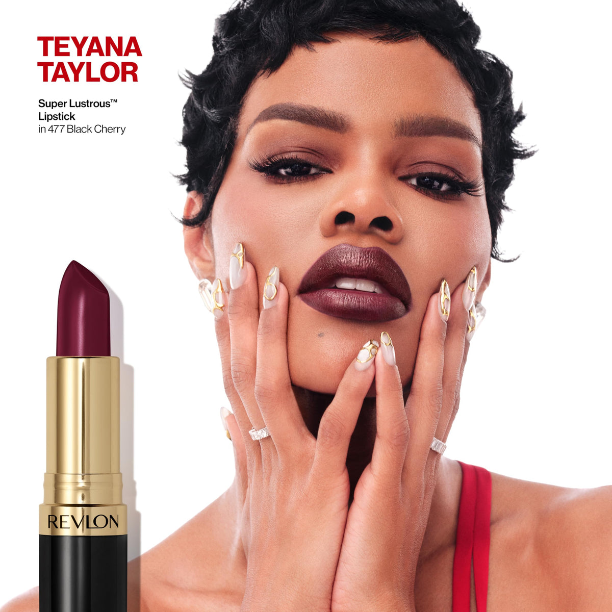 Revlon Super Lustrous Lipstick, 477 Black Cherry, 0.15 oz
