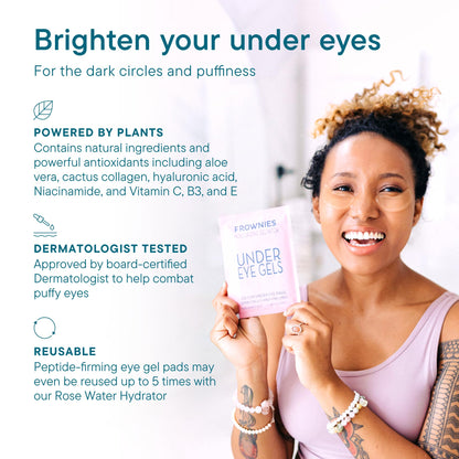 Frownies Cactus Collagen Under Eye Gels, 3 Sets