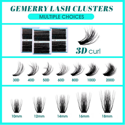 GEMERRY Lash Clusters 3D Effect 100P 10-18mm