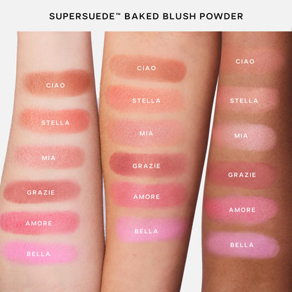 Saie SuperSuede Baked Blush Powder, Mia (0.1 oz)