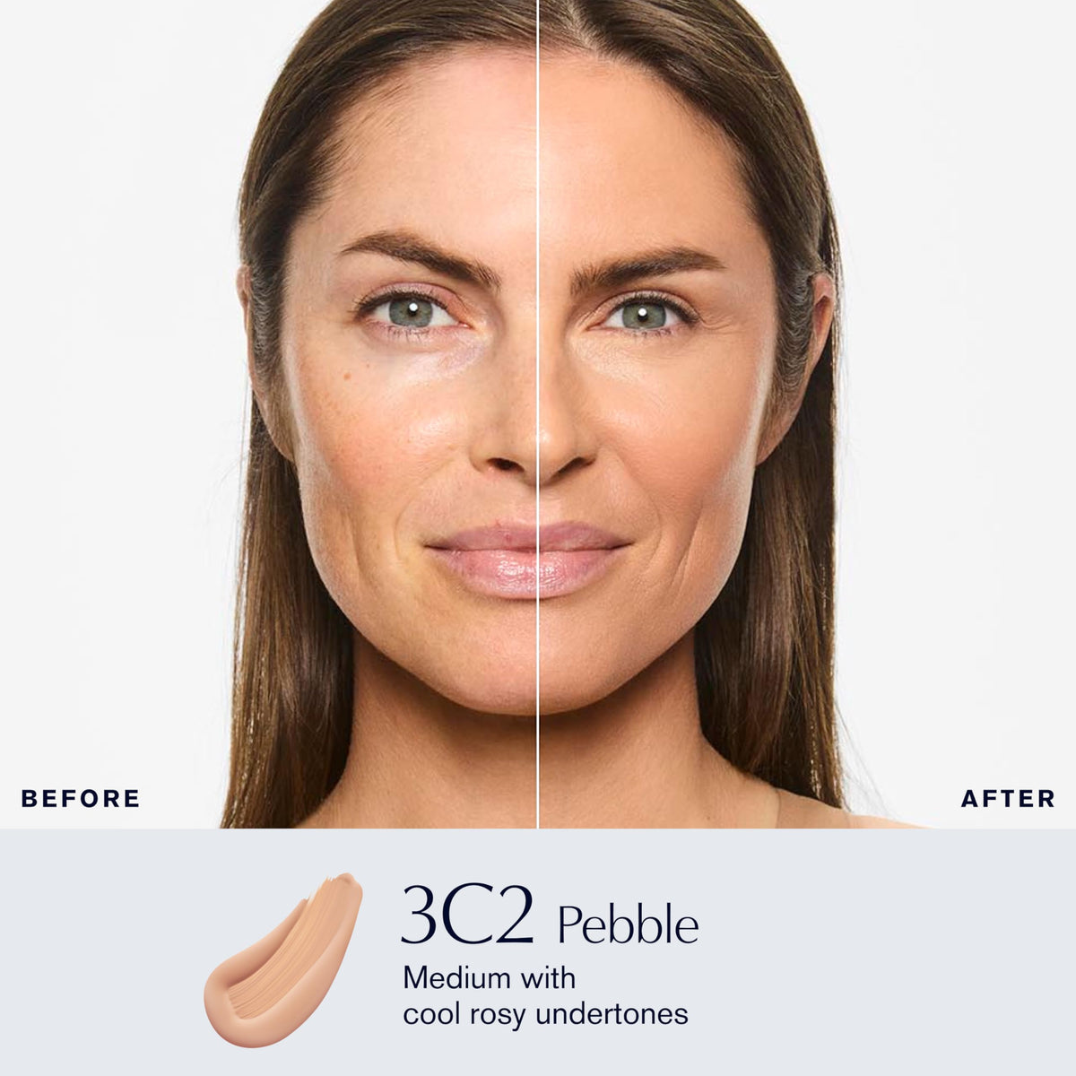 Estée Lauder Double Wear Stay-in-Place Foundation Makeup | 36-Hour Long-Wear Oil-Free Liquid Matte Foundation | Hydrating, Breathable, Buildable | New Formula, 1 Fl Oz, 3C2 Pebble