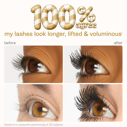 tarte tartelette XL tubing mascara – Lash Extensions in a Tube with Peptide, Extra-Bold Buildable Length & Volume, Smudge-Proof Longwear, Easy-to-Remove, Vegan & Cruelty-Free, full size, black