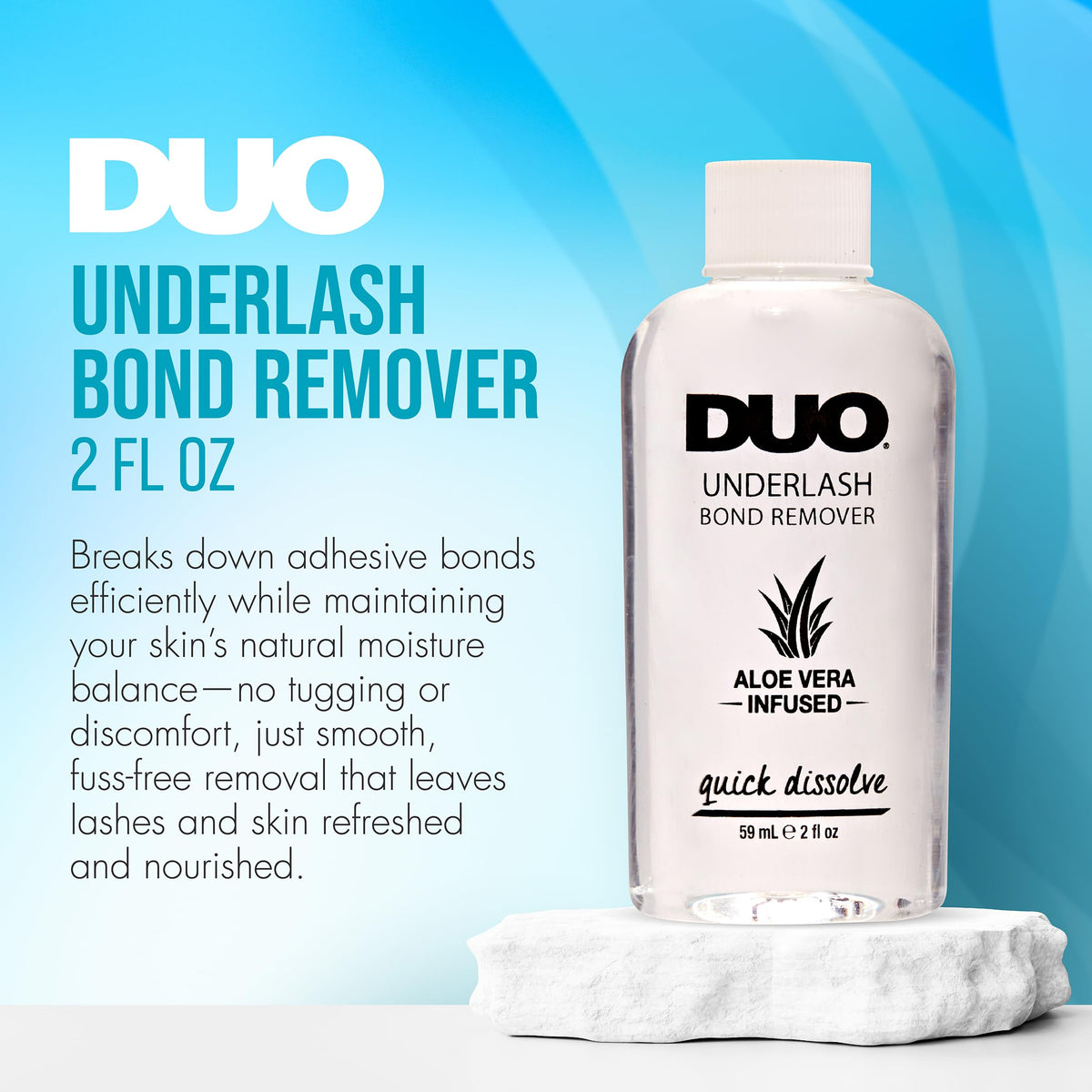 DUO Under Lash Bond Remover – Quick Dissolve Lash Glue Remover for Eyelash Extensions & False Lashes, 2 fl oz