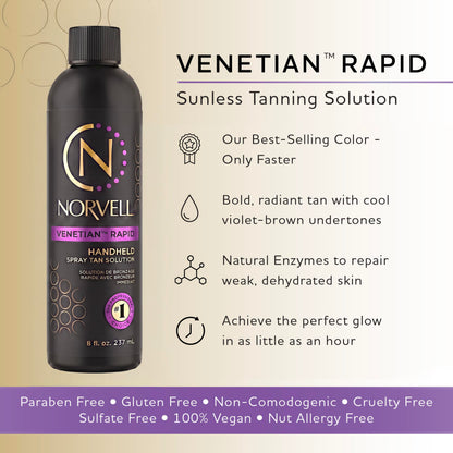 Norvell Premium Rapid Spray Tan Solution Venetian One 8 fl oz