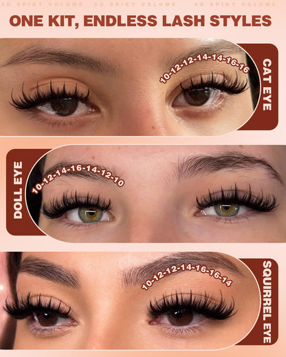 Geeneiya Manga Lash Clusters with Spikes D Curl Eyelash Clusters 10-16mm