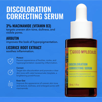 Good Molecules Brightening Skincare Set, Discoloration Serum & Body Duo
