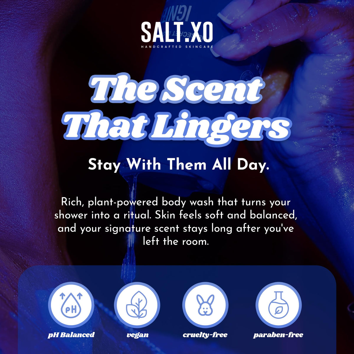 salt.xo Ignite Your Desire Body Wash for Women, Sensual Scent, 8 Fl Oz
