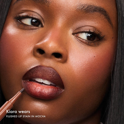 Summer Fridays Flushed Lip Stain Liner, 12hr Wear & Transfer-Proof, Mocha