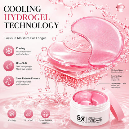 80 PCS Under Eye Patches,Collagen Eye Masks for Puffy Eyes and Dark Circles