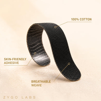 Zygomatic Face Tape - Zygo Tape Face Strips for Facial Posture & Definition | Skin-Friendly Cotton Face Tape for Men & Women, Daily Myofunctional Habits - 120 Strips, 30 Day Supply