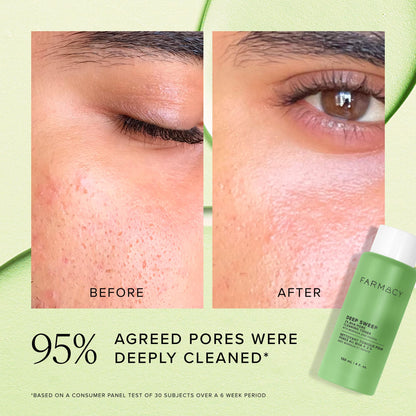 Farmacy 2% Salicylic Acid Toner for Face - Deep Sweep BHA Liquid Exfoliant + Pore Cleaner - Controls Oil, Gently Exfoliates + Refines Pores - Skin Care for Combo, Oily + Blemish-Prone Skin - (120ml)