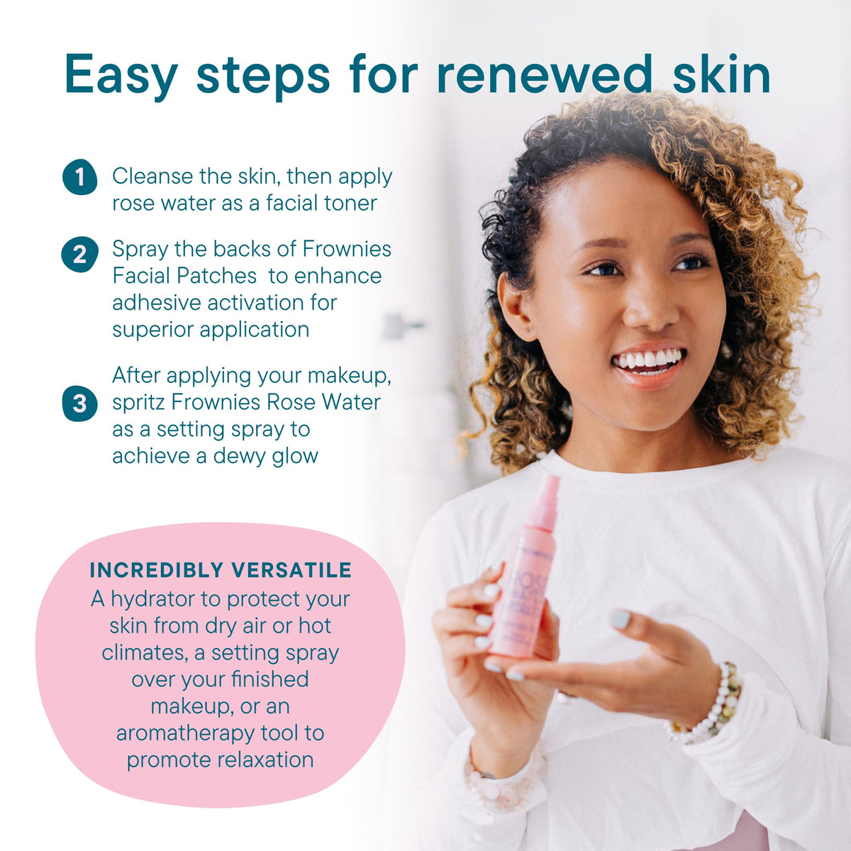 Frownies Rose Water Hydrator Spray, 2 oz