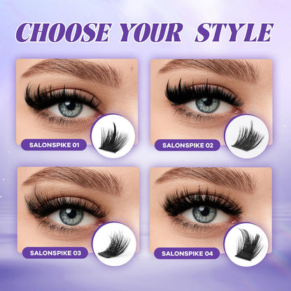 B&Q Manga Lash Clusters with Spikes Salon Volume Wet-Look Individual Lashes