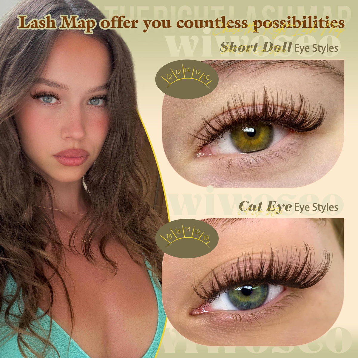 Dark Brown Lash Clusters Wispy Eyelash Clusters Natural Fluffy Lash Cluster