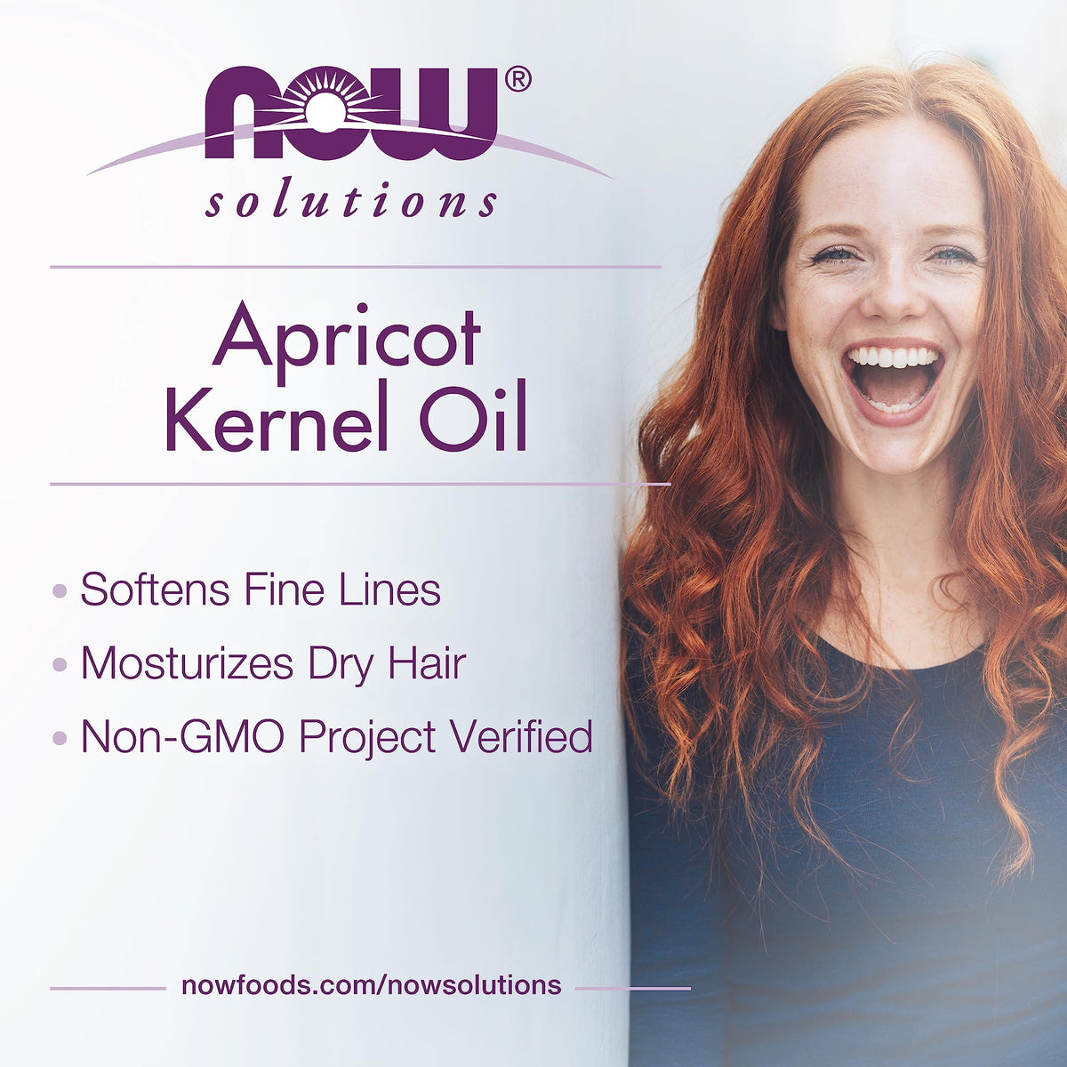NOW Solutions, Apricot Kernel Oil, Hair Moisturizer & Skin Oil, 16 fl. oz