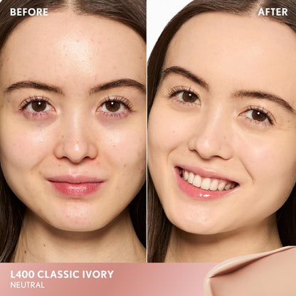 COVERGIRL TruBlend Undercover Concealer, Buildable, Full Coverage, 24-Hour Wear, Matte Finish - L400 Classic Ivory