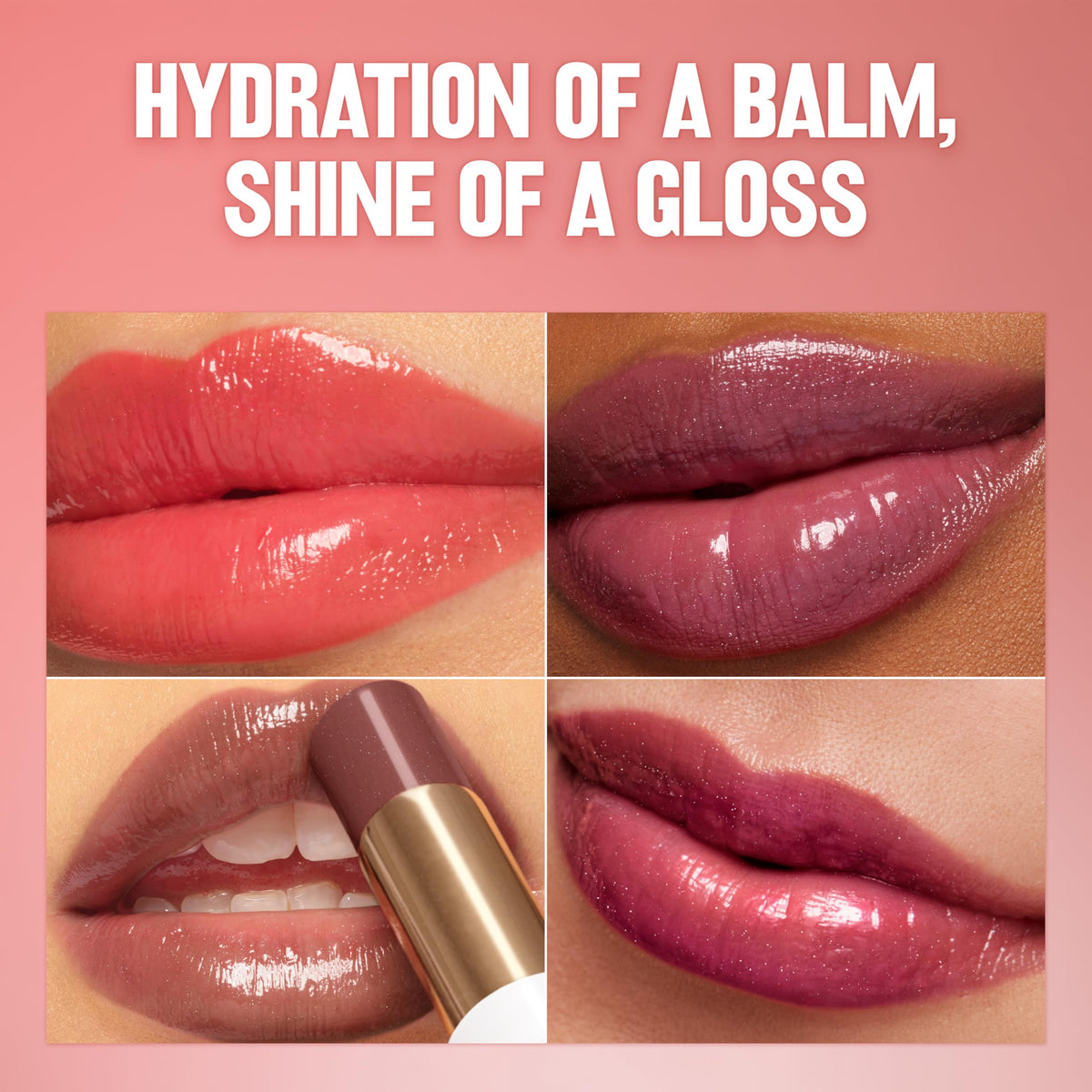 REVLON Super Lustrous Glass Shine Balm, 018 Beaming Strawberry, 0.11 oz