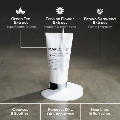 MARLOWE. Facial Cleanser, Daily Face Wash, Removes Dirt + Oil, 6 oz
