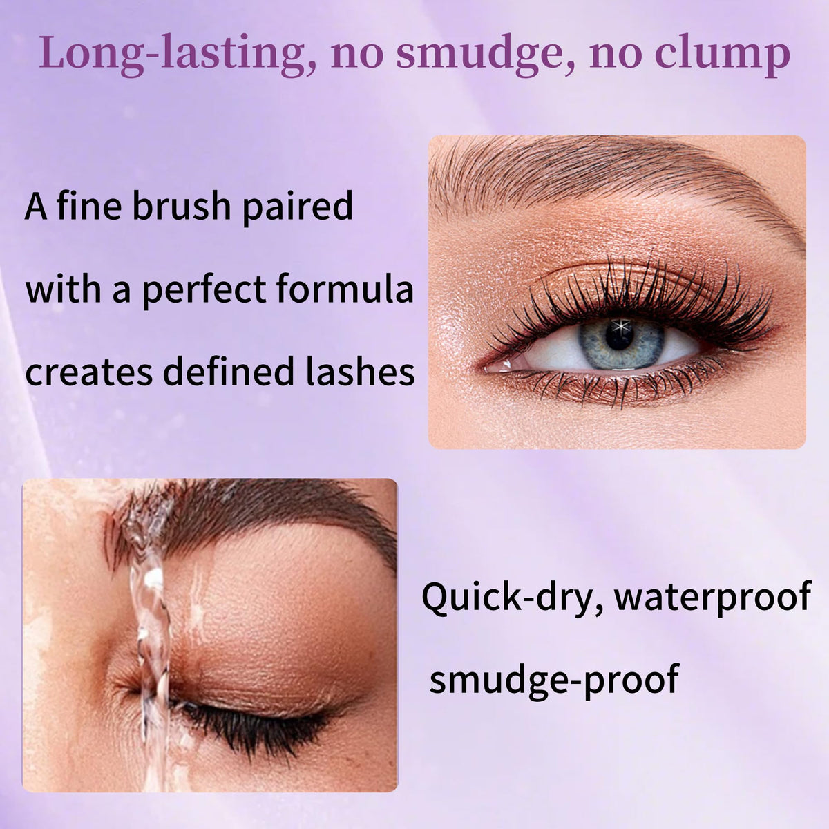 Musizlee Iron Wand Mascara, 5D Curling & Volumizing Eyelash Mascara, Black
