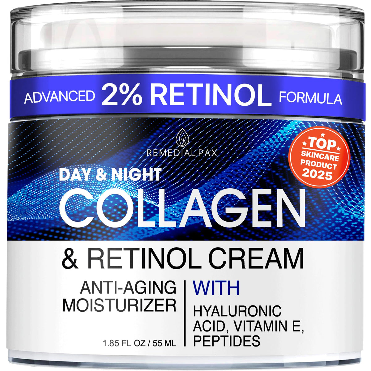 Collagen Face Cream with Retinol & Hyaluronic Acid - Women&Men, Day&Night