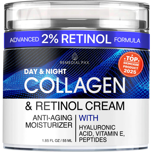 Collagen Face Cream with Retinol & Hyaluronic Acid - Women&Men, Day&Night