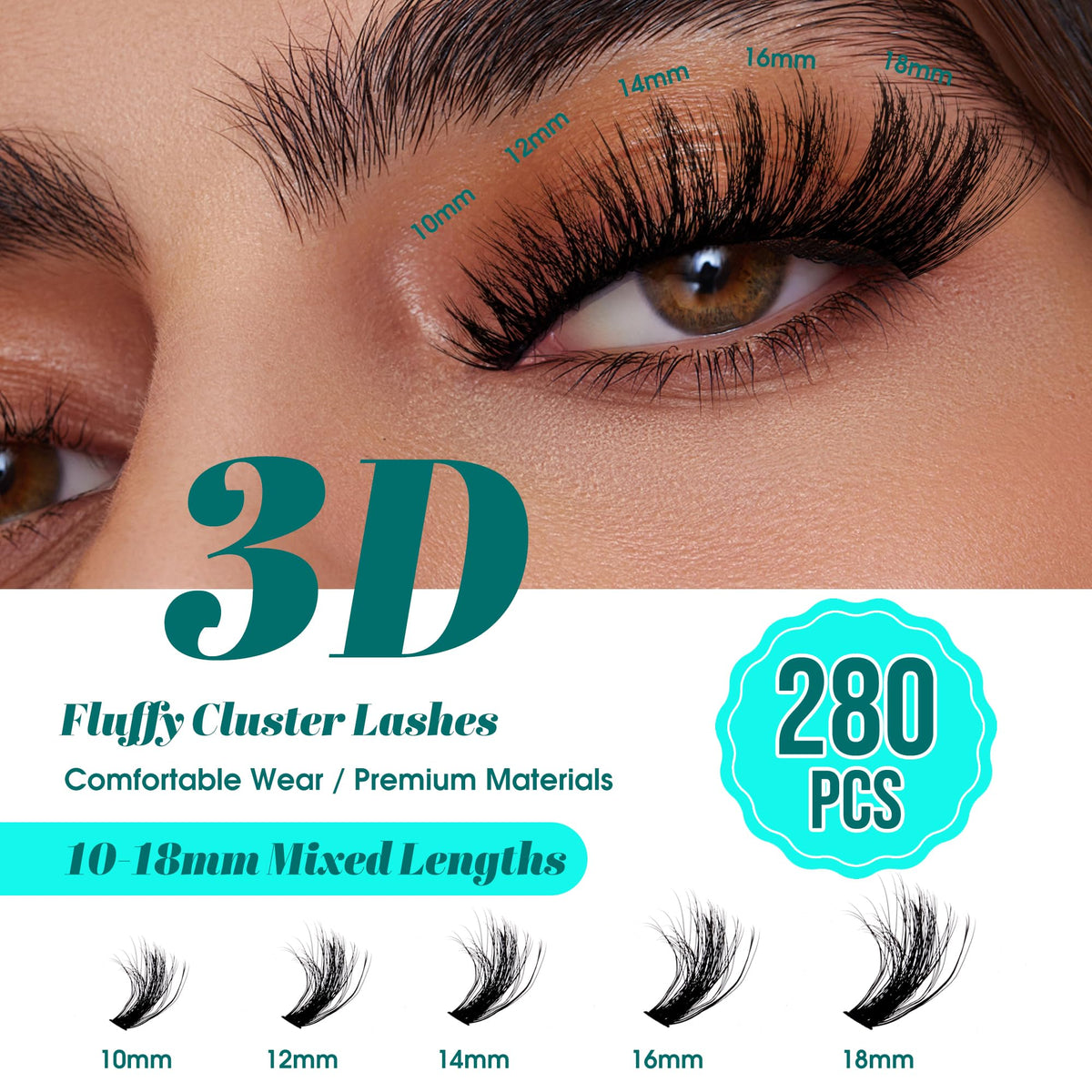 GEMERRY Lash Clusters 3D Effect 100P 10-18mm