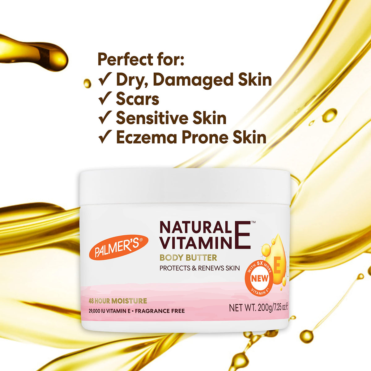 Palmer's Vitamin E Body Butter for Dry, Damaged Skin (7.25 Ounce)