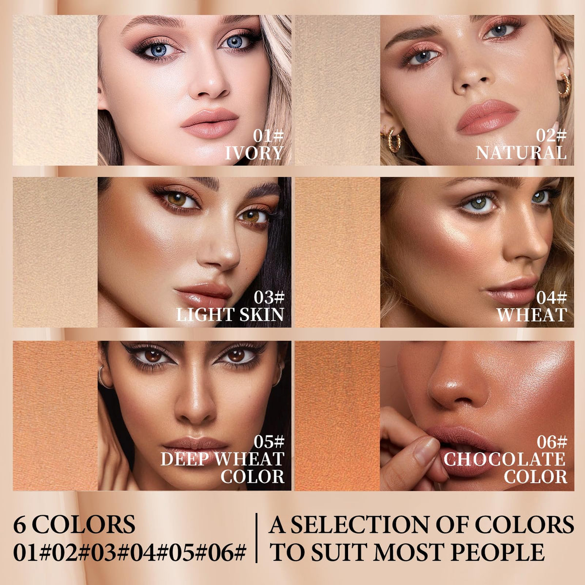 O'CHEAL Concealer Foundation Stick with Brush, Full Coverage Makeup 04#