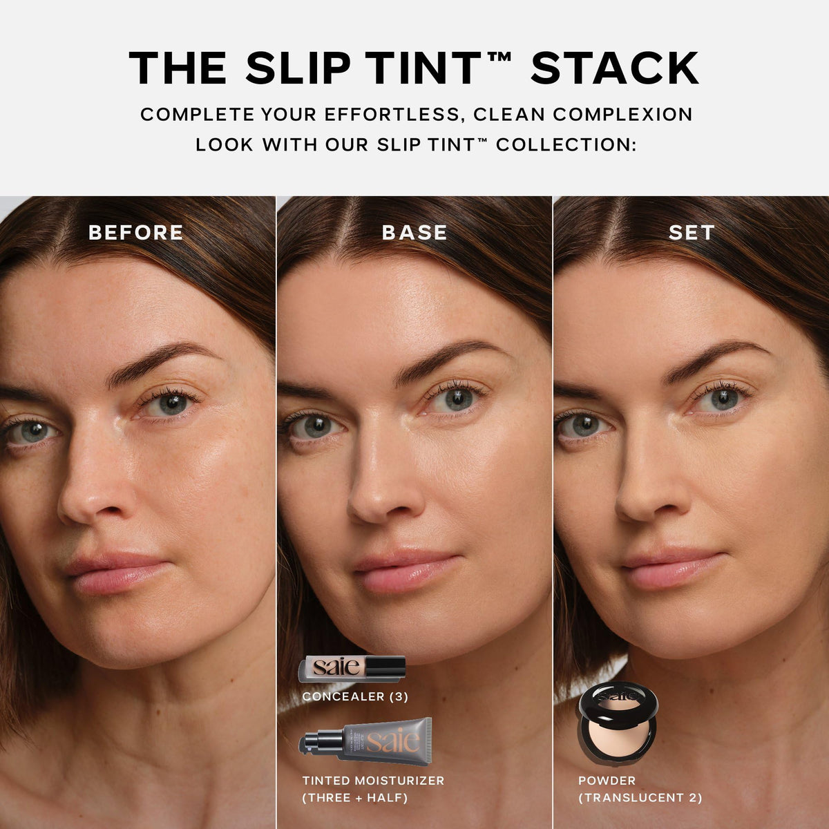 Saie Slip Tint Tinted Sunscreen for Face, SPF 35, Three (1.35 oz)