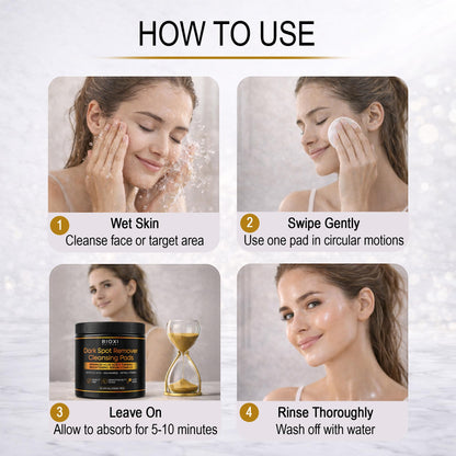 Dark Spot Remover Cleansing Pads with Kojic Acid & Turmeric for Face & Body