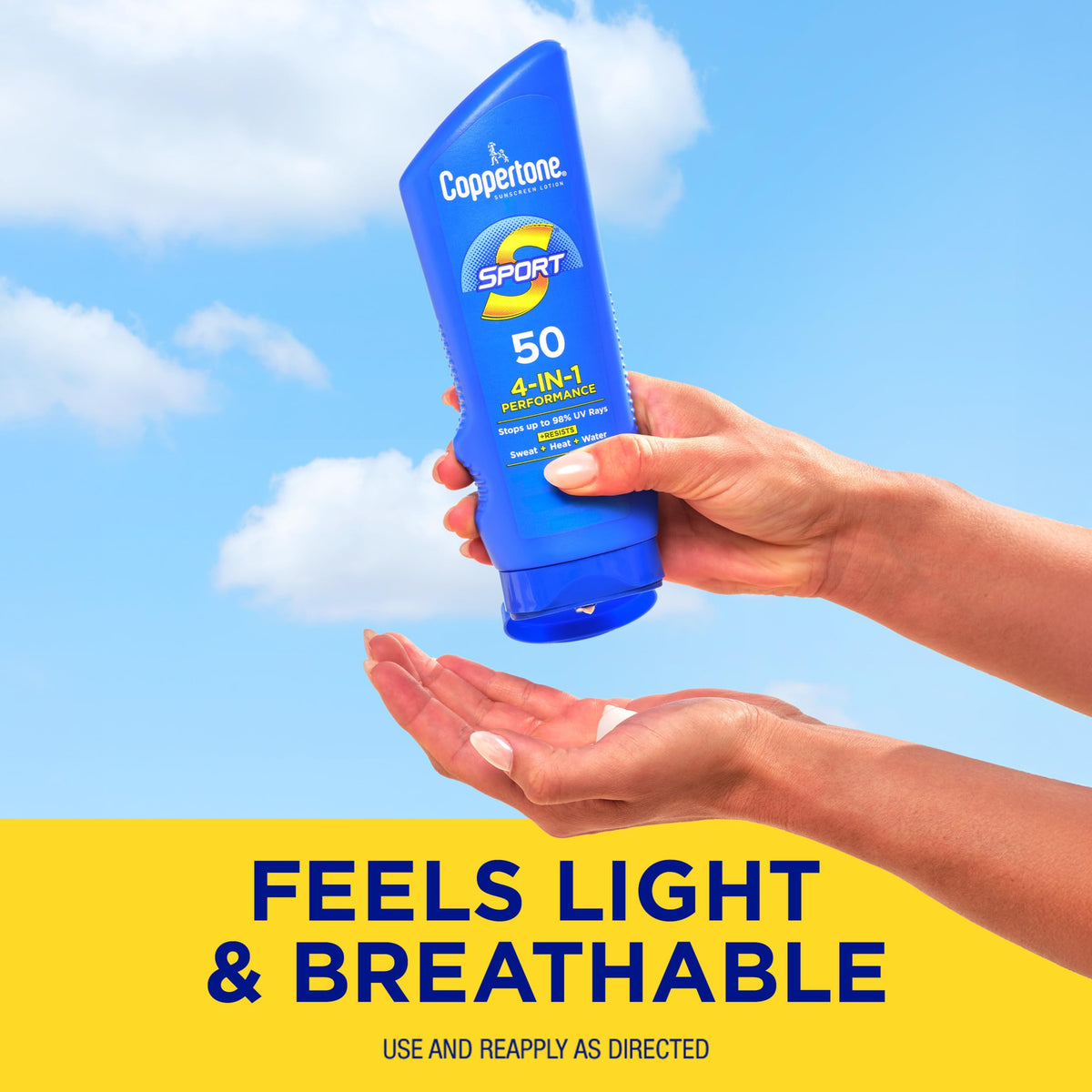 Coppertone SPORT Sunscreen Lotion SPF 50, Value Pack, 2 x 7 FL OZ
