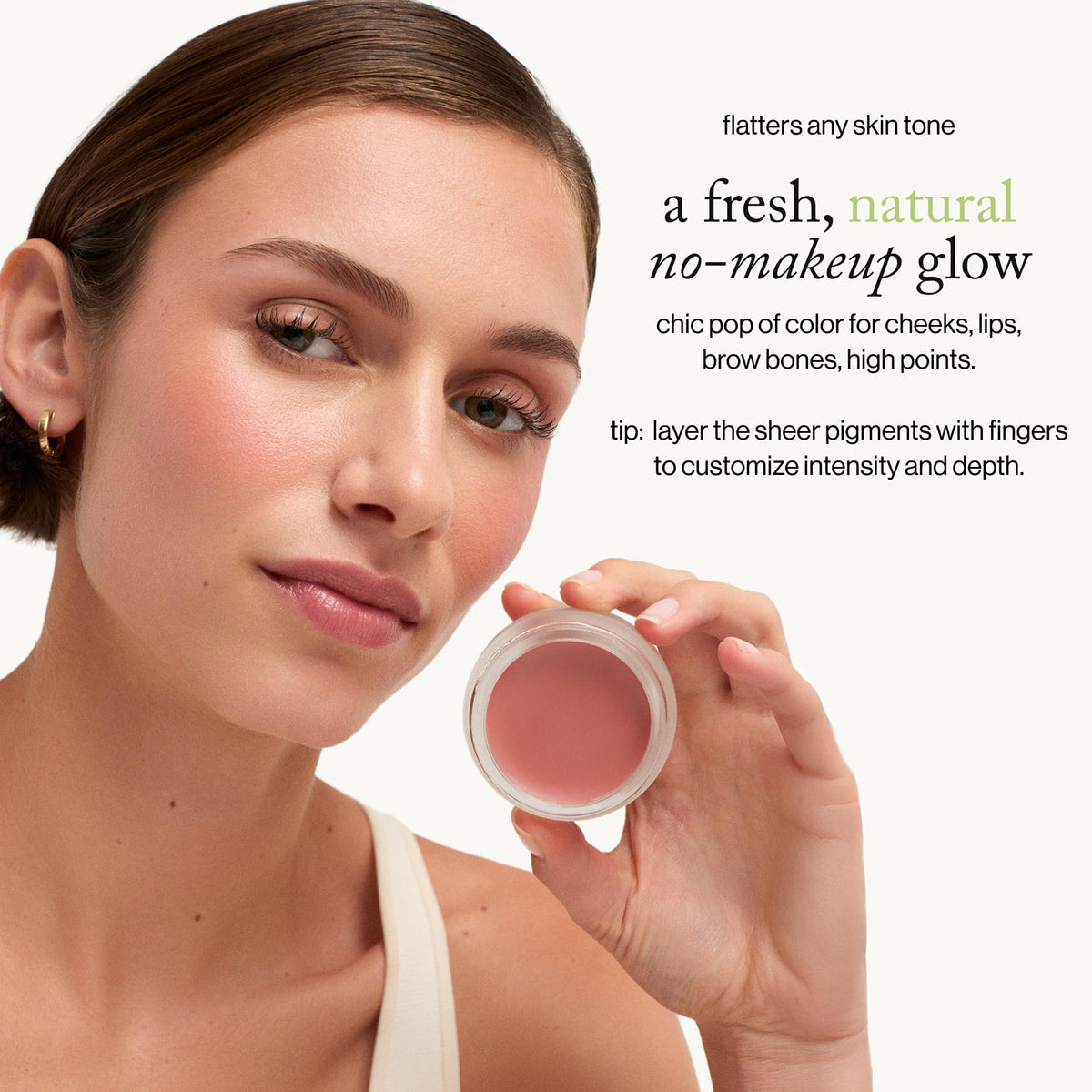 goop Beauty Cream Blush | Sheer Pop of Color for Lips & Cheeks | Vitamin C, Vitamin E & Safflower Oil | Natural Makeup for Glowing Skin | 0.5 oz | Venus - Translucent Fushsia