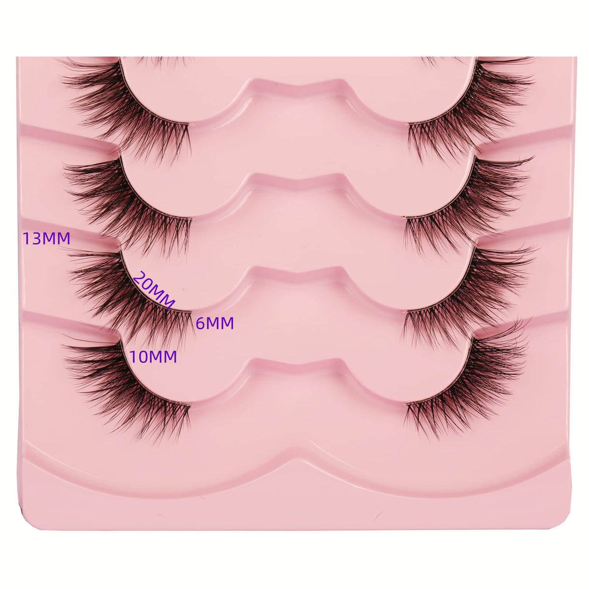 Gmagictobo Half Lashes Cat Eye Clear Band Lashes Fluffy False Eyelashes Natural Wispy 3D Faux Mink Lashes Pack Soft Strips Fake Eyelashes 7 Pairs