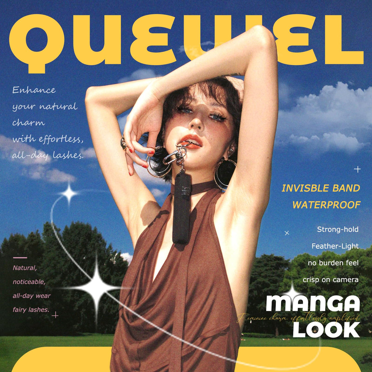 QUEWEL Fairy-Lash Clusters Kit, 144pcs Manga-Lash Clusters Kit