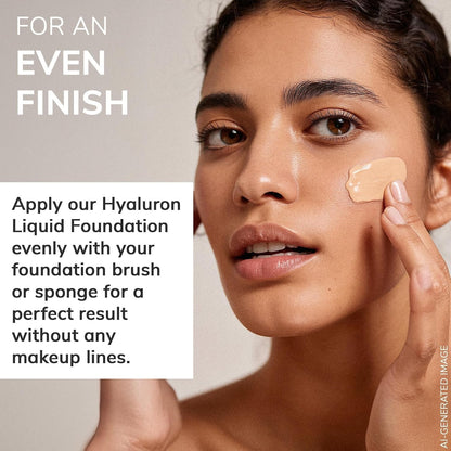 lavera Hyaluron Liquid Foundation - Cool Honey 04 - Foundation Make Up with Hyaluron & Almond Oil for a Flawless Complexion - Face Make Up - PETA Certified - Vegan - Made in Germany - 1 Fl Oz