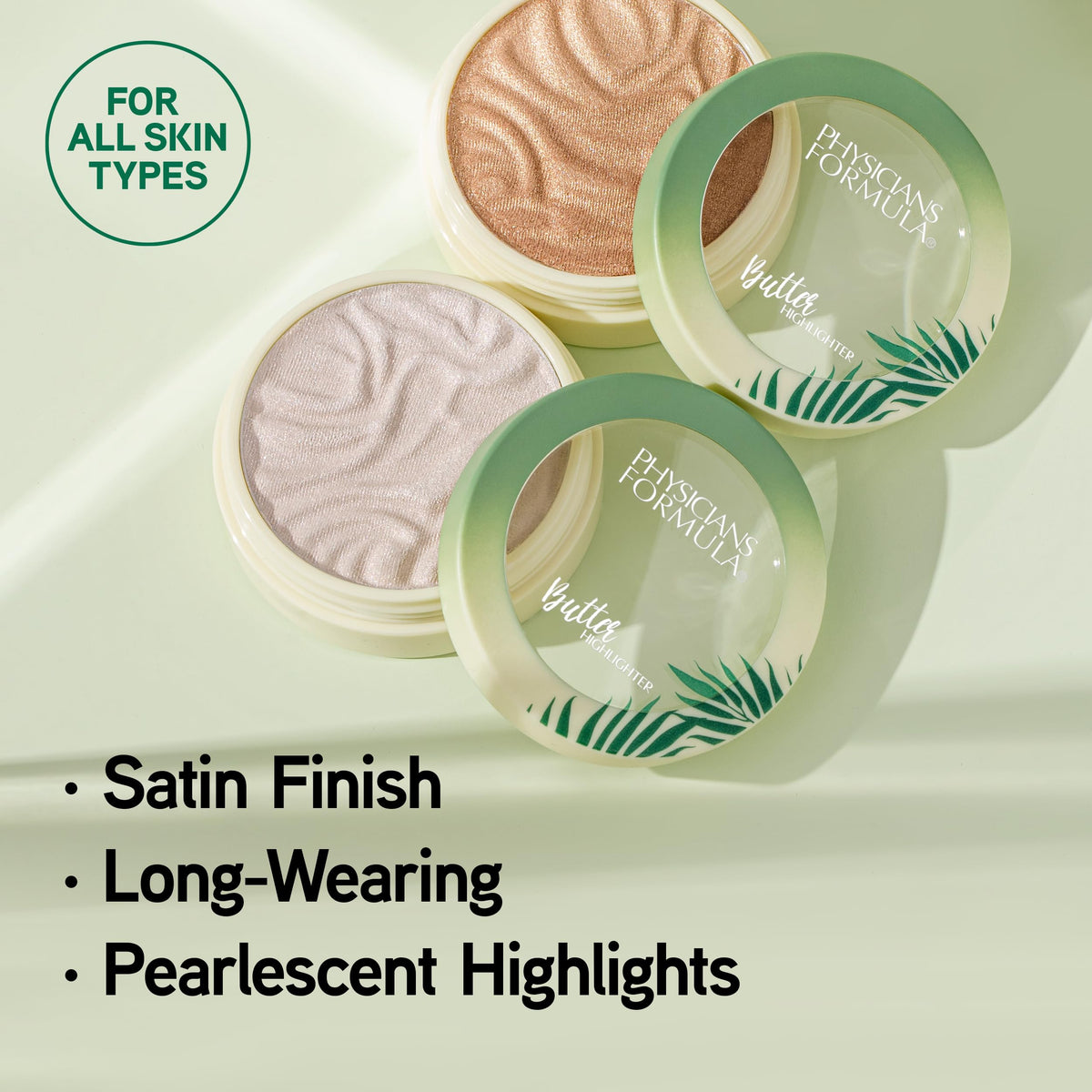 Physicians Formula Murumuru Butter Highlighter Makeup Face Powder Make Up, Pearl, Dermatologist Approved