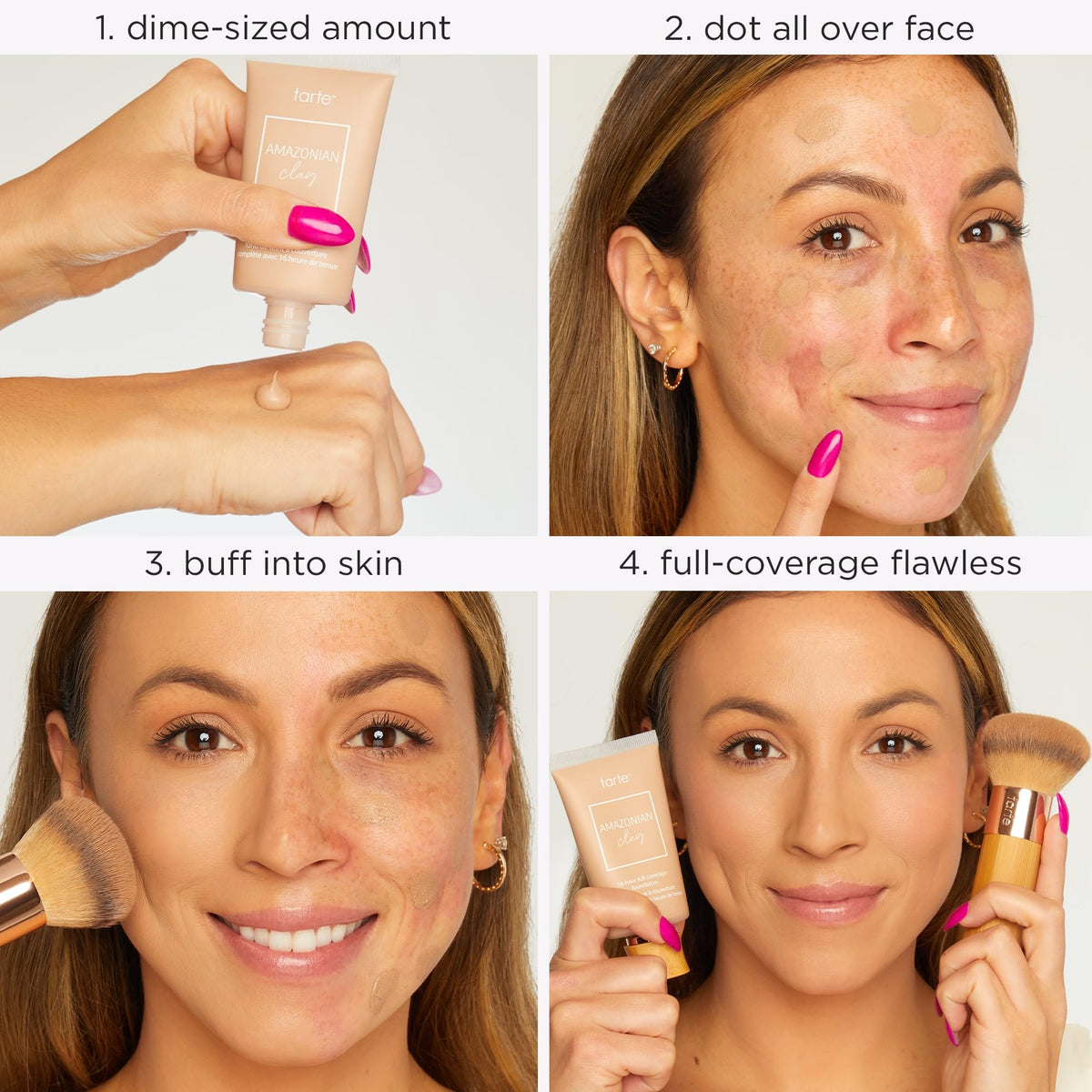 tarte Amazonian clay 16-hour Full Size coverage foundation – Matte Finish Foundation, Vitamin E for Hydration & Smooth Looking Skin, Vegan & Cruelty-Free, full size, light-medium beige