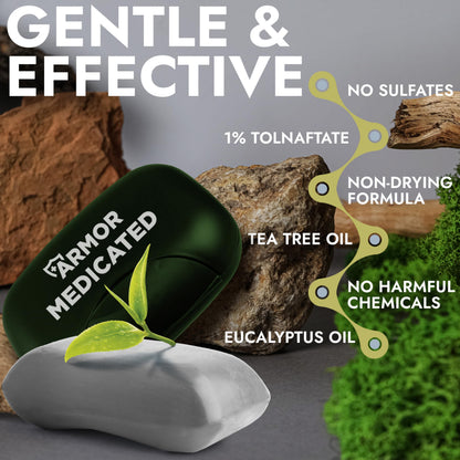 Antifungal Soap Medicated Jock Itch Treatment with Tea Tree Oil 2 Pack