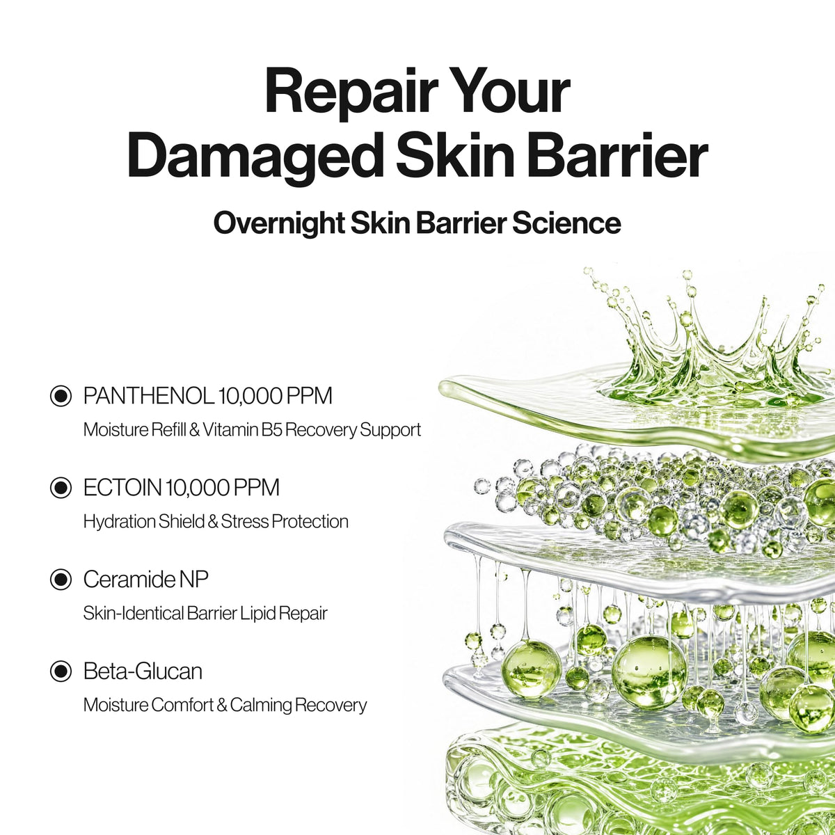 UNLEASHIA 2-Step Zero Pore Overnight Bubble Mask | 8-Pore Exfoliant & Barrier Care with AHA, BHA, PHA, LHA, Niacinamide, Panthenol, Ectoin & Ceramide NP, Sensitive Skin, Korean Skincare, 2.71 Fl Oz