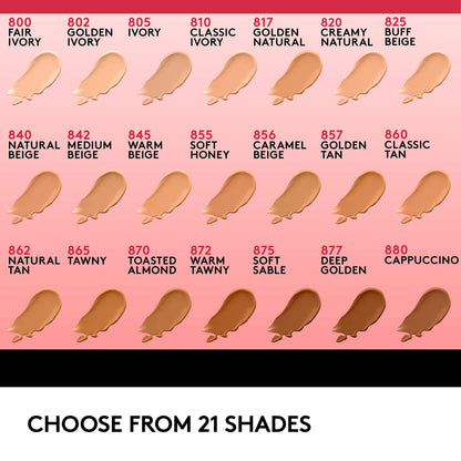 Covergirl Outlast Extreme Wear 3-in-1 Full Coverage Liquid Foundation, SPF 18 Sunscreen, Ivory, 1 Fl. Oz.