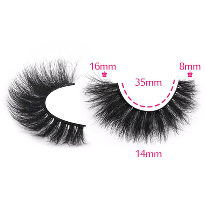 FANXITON False Eyelashes, Dramatic 8D Wispy Cat Eye 16mm, 7 Pairs