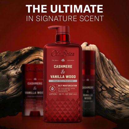 Old Spice Hand & Body Lotion for Men, Cashmere & Vanilla Wood, 20 fl oz