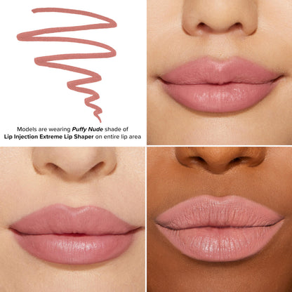 Too Faced Lip Injection Extreme Lip Shaper | Plumping, Waterproof, Liner Pencil, 0.01 Ounce, Puffy Nude