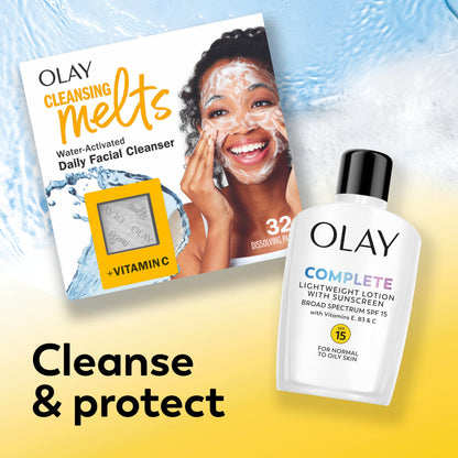 Olay Complete All Day Moisturizer with Broad Spectrum SPF 15 Normal, Sunscreen for Face, 4 Fl Oz (Pack of 1)