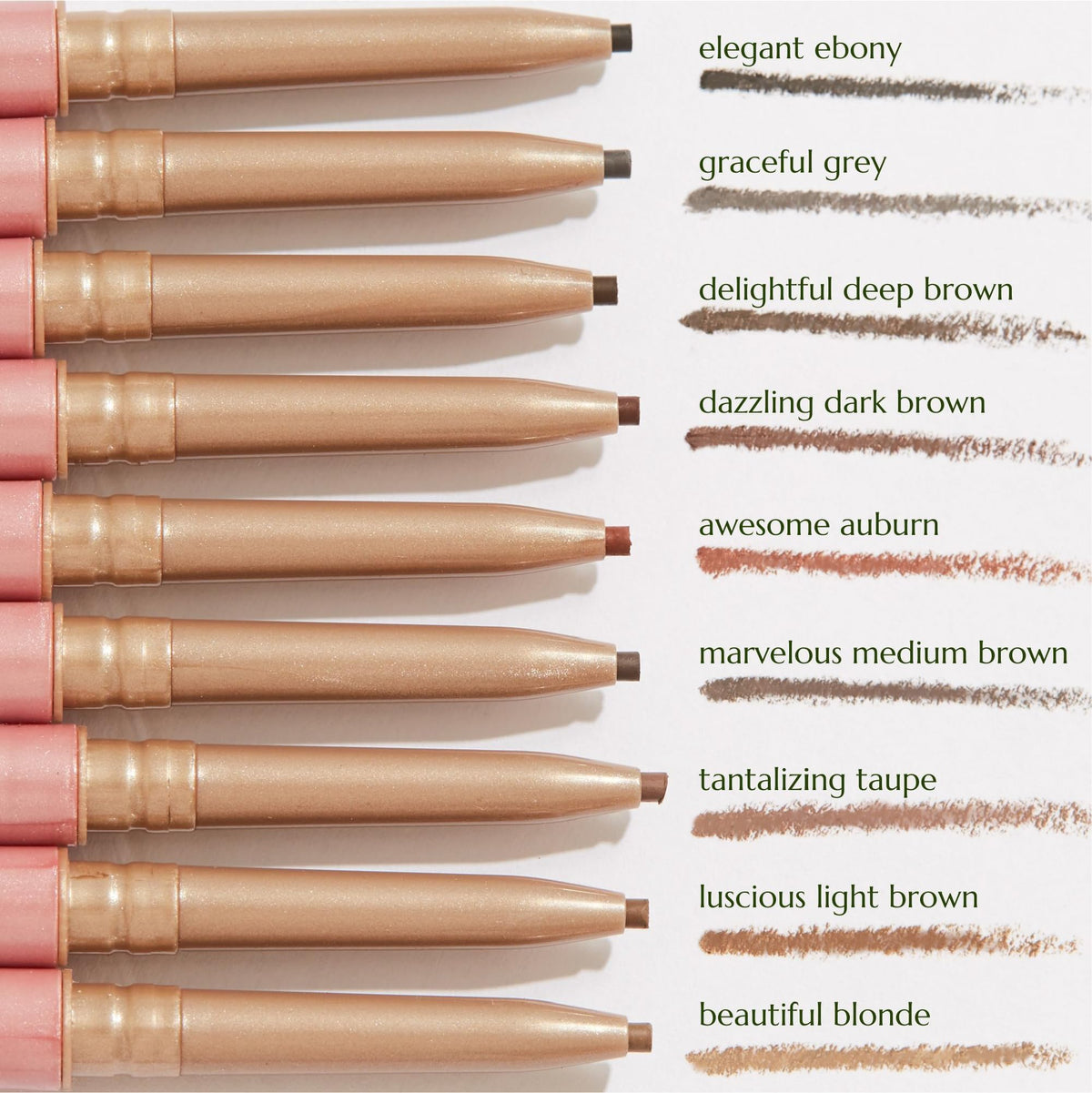 Chella Eyebrow Pencil, Long-Wear Definer with Precise Tip (Taupe)