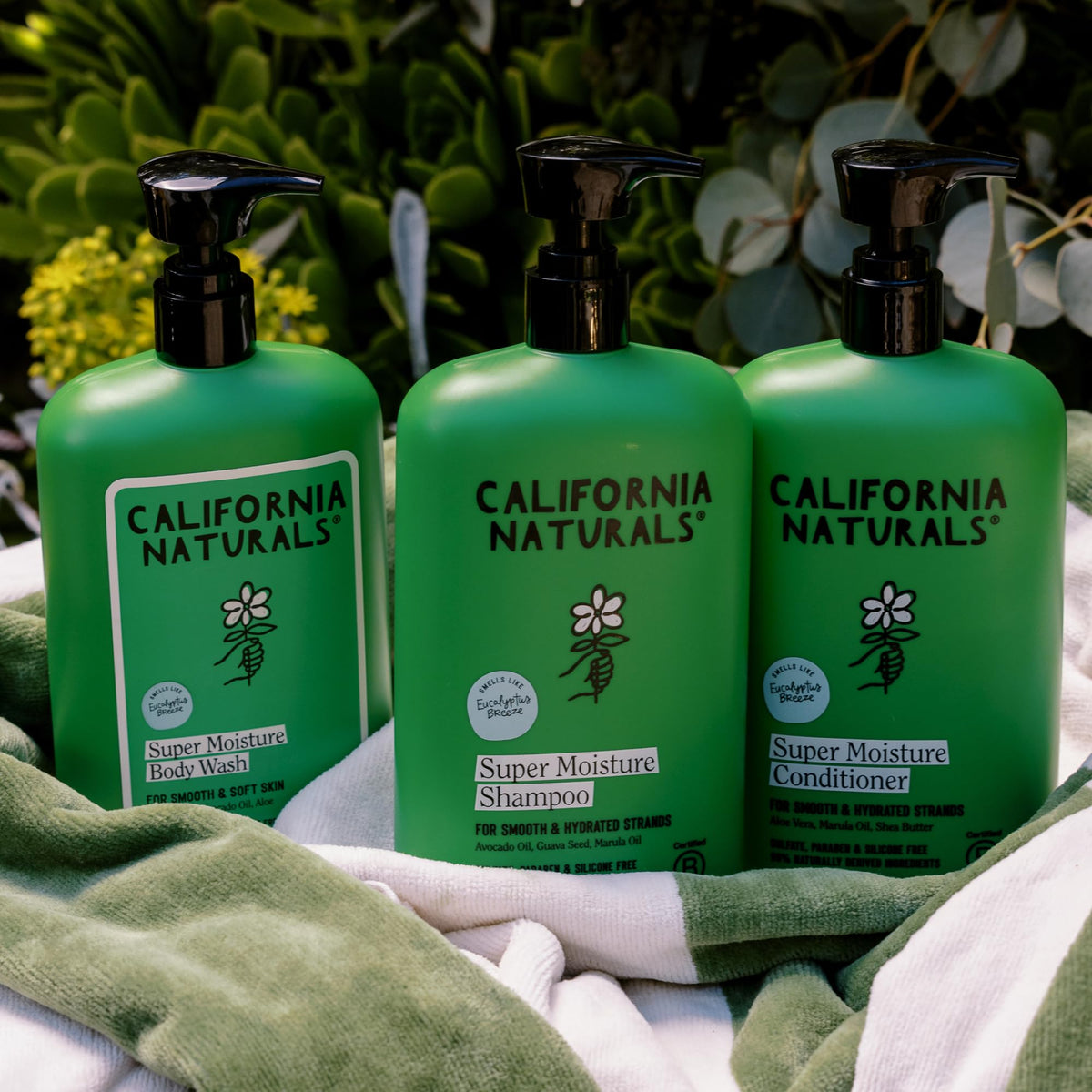 California Naturals Super Moisture Body Wash 2-Pack, Moisturizing Shower Gel for Dry Skin with Mango Seed Butter, Avocado & Aloe, Sulfate, Paraben & Silicone Free, Eucalyptus Breeze, 20 oz