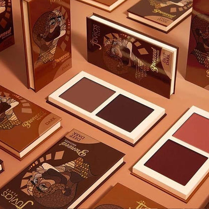 Juvia's Place Duo Bronzer Dark, Soft Matte Bronzer Powder Face Makeup