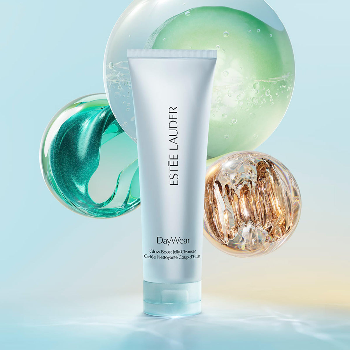 Estée Lauder DayWear Glow Boost Jelly Cleanser | Pore Minimizing Gel Face Wash with Algae Extract, Cucumber, Caffeine, 1.7 Fl Oz